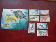 Mongolia 1987 MNH Mi. 1836/42 Fauna Ryby