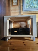 Stolik Hi-Fi drewno naturalne 