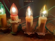 3 komplety lampek choinkowych PRL