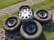 Opony + felgi + kołpaki 195/65/15 Skoda, Vw