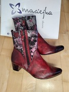 Bordowe botki Maciejka - r.37