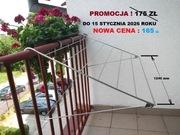 suszarka balkonowa PROMOCJA, ocynkowana, nierdzewna, na taras, 7 prętów