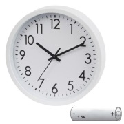 NOWY ZEGAR ŚCIENNY TYKAJĄCY NA ŚCIANĘ BIAŁY WALL CLOCK WHITE GRATIS BATERIA