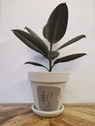 Doniczka terakota twarz malowana osłonka 17cm