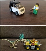 Dwa zestawy Lego: Dino 5882 Zasadzka celofyza oraz City 3177 Mały samochód