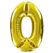 Balon foliowy HEL 100 cm Cyfra 0 gold