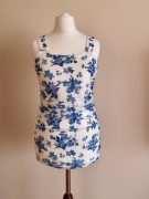 Komplet Crop Top + Spódnica Mini | Wzór Porcelanowy | Rozmiar S