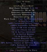 Diablo 2 R cta wezwanie do broni 4/5/2 nonladder PC