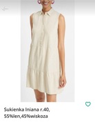 Sukienka lniana r.40, 55%len,45%wiskoza