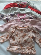 Bluzeczki dziewczęce rozmiar 74 - 5 szt