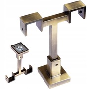 WSPORNIK KARNISZ KWADRAT PODWOJNY SUFITOWY MOSIADZ