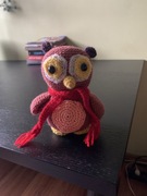 Kolorowa sówka amigurumi