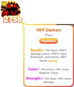 Roblox Pet Simulator X 404 Demon