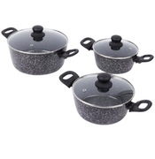Komplet garnków nieprzywierających z powłoką ceramiczną 6 el