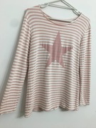 Bluza piżama wiskoza w paski różowa Italia Włochy