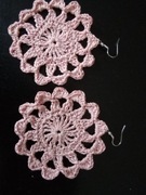 Kolczyki wykonane na szydełku 