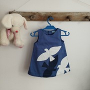 Granatowa sukienka dziewczęca obaibi 74 – 100% bawełna