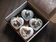 Bombki, decoupage, handmade, dekoracje zestaw 4szt