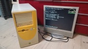 Komputer retro Pentium 3 z pamięcią, kartą graficzną i napędem Liteon