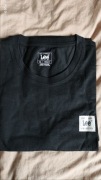 Lee czarny t-shirt rozm XL biała naszywka z logo 