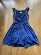 Granatowa sukienka TFNC zdobienia 36