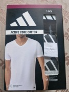 ADIDAS 3 pack Koszulki 100% bawełna Active Core Biały, Szary, Czarny