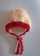 Bonetka Alpaka z jedwabiem. 6-12m-cy.Alpaka.Handmade.