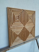 Obraz 3D mozaika panel ozdobny drewno 76x76cm duży