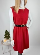 Czerwona sukienka L/40 elegancka na wyjście na okazję klasyczna prosta