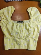 Żółta bluzka top ZARA rozmiar XS 34 