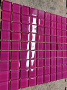 Mozaika szklana 25x25cm różowa