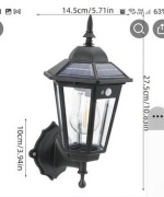 solarna lampa ścienna LED z czujnikiem ruchu i zmierzchu ,kinkiet solarny