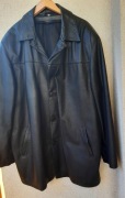Kurtka Skórzana Męska Czarna Skóra Naturalna Duży Rozmiar 56