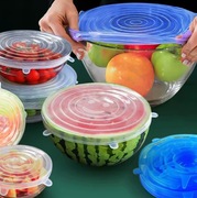 Silikonowe pokrywki stretch 6 szt. elastyczne pokrywy na żywność