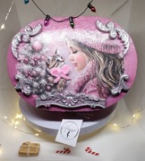 PREZENT SZKATUŁKA DEKORACYJNA „ZIMOWA BAJKA” – RĘCZNIE WYKONANA