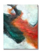 Obraz abstrakcyjny ręcznie malowany na płótnie 100 x 80