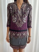 Sukienka w stylu boho burgund/śliwka Massimo Dutti nowa r. 36