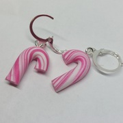 Kolczyki laski cukrowe świąteczne ręcznie robione 