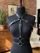 Harness BDSM – regulowana uprząż paskowa, czarna | DARMOWA DOSTAWA