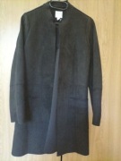 Płaszcz damski H&M czarny minimalistyczny elegancki r. 32 XS