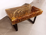 Stolik bursztynowy, duży stół bursztynowy, kawowy z bursztynu bałtyckiego