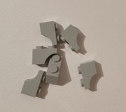 Klocek łuk 2x1 szary - 10 szt.