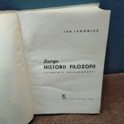Jan Legowicz - Zarys historii filozofii