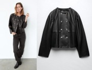 ZARA ramoneska czarna elegancka skóra eko NOWA M/38