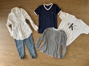 MEGA PAKA zestaw ubrań damskich L 22 szt koszule bluzki spodnie