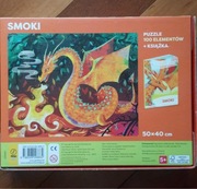 Smoki smok puzzle 100 elementów 50 x 40 cm i książka układanka dla dzieci