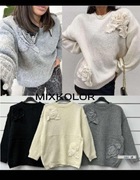 Swetry z podwójnym kwiatem 