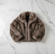 Nowe sztuczne futro eleganckie zimowe na zimę kurtka płaszcz + GRATIS