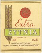 Etykieta na alkohol, EXTRA ŻYTNIA, Warszawa