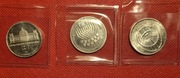 3 Srebrne Monety, Niemcy - RFN, 5 Deutsch Mark